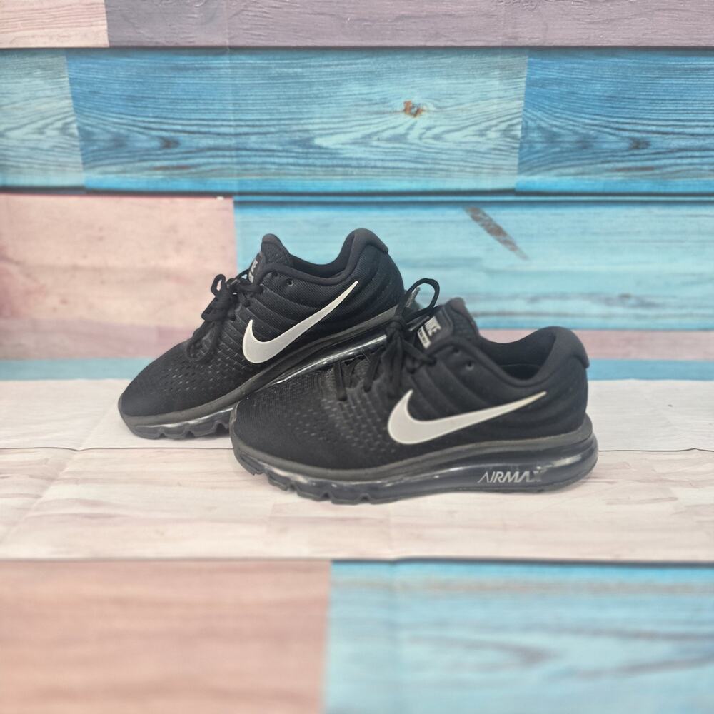Nike Air Max 2017 Black Silver Running Shoes 849560-001 Womens Size 9